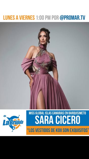 Cartel de entrevista televisiva a Sara Cicero en La Brújula TV